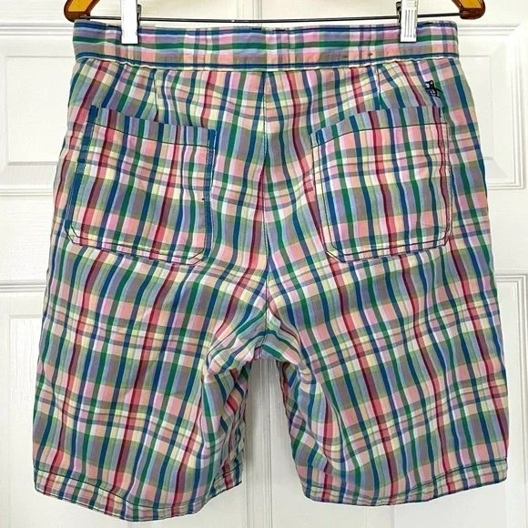 𝅺Men's Reversible Shorts Penguin by Munsingwear  Multicolor Plaid Size 30 - Picture 3 of 8